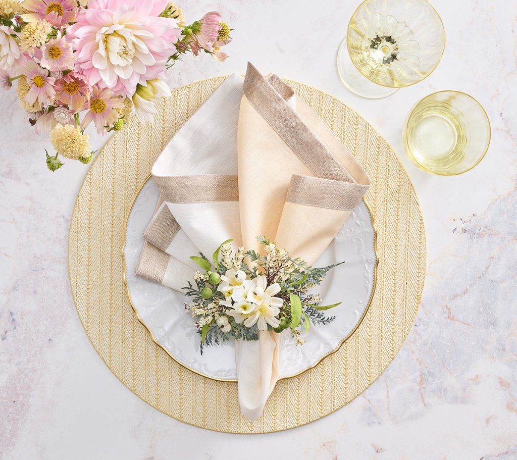 Herringbone Placemat in Butter, Set of 4
