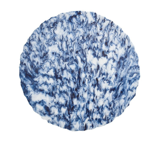 Waves Placemat in White & Navy, Set of 4