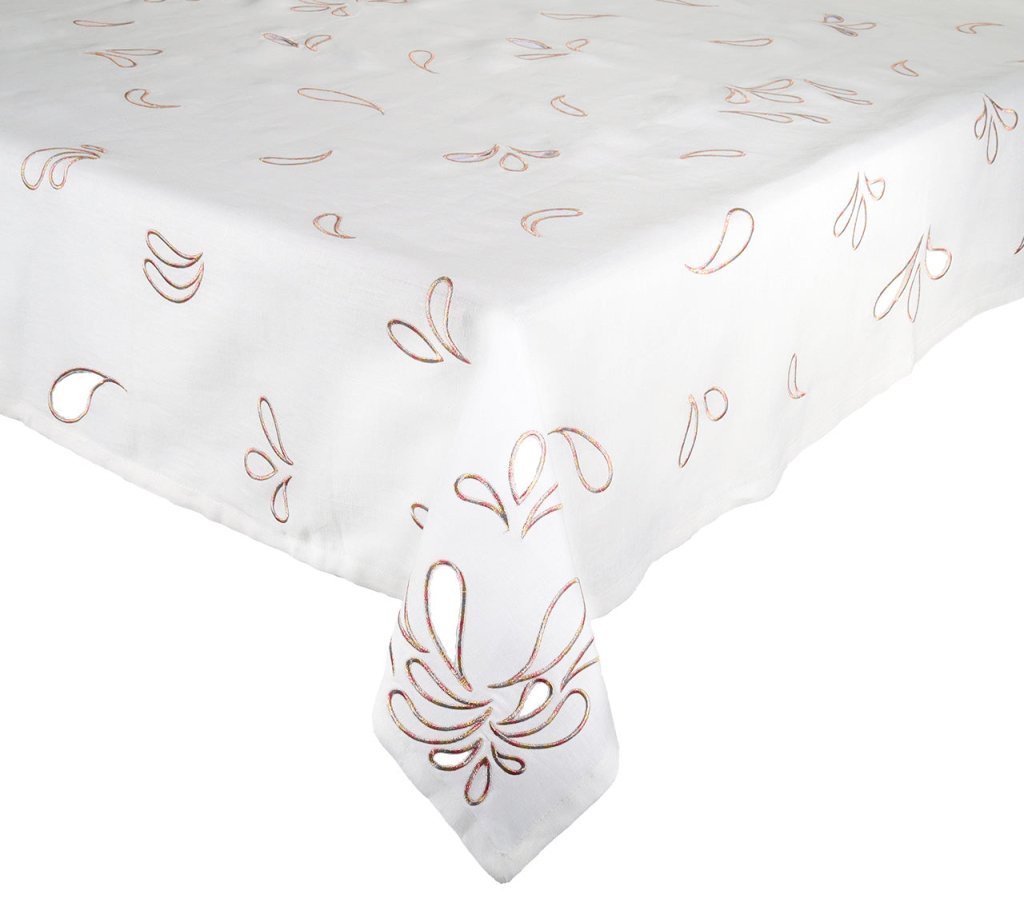 Fireworks Tablecloth in White & Multi