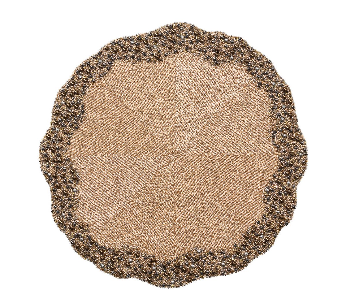 Enigma Placemat in Gold & Gunmetal, Set of 2